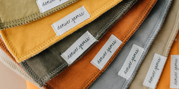 Cotton logo tag that says Denver James