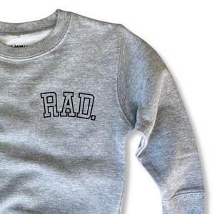 Rad Kids Crew Sweatshirt - Ash Gray