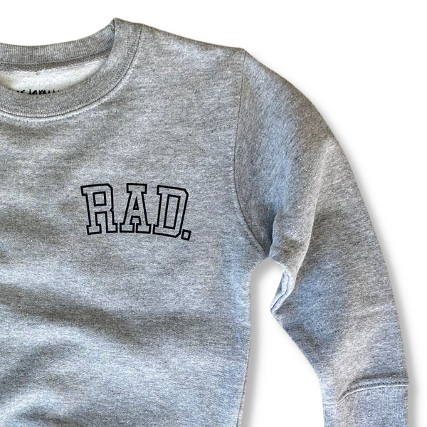 Rad Kids Crew Sweatshirt (Ash Gray)