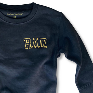 Rad Kids Crew Sweatshirt - Black