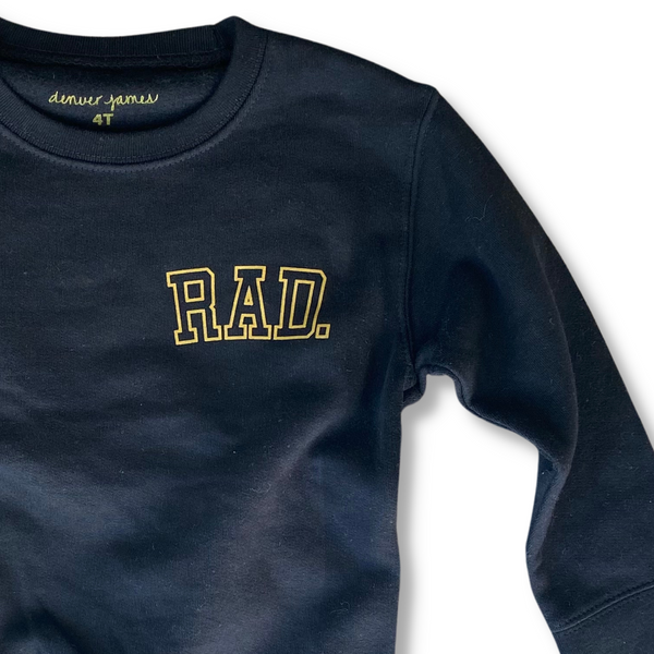 Rad Kids Crew Sweatshirt (Black)