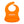 Front View of a bright orange silicone food catcher bib with 'chaos.' text on a white background.