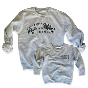 Rad Mom Crew Sweatshirt- Ash Gray
