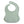 Back view of a light green silicone bib on a white background with '#denverjamesbabe' text and 'x @alectreffs' in white text. 