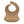 Back view of a brown silicone bib on a white background with '#denverjamesbabe' text.