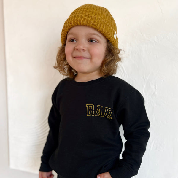 Rad Kids Crew Sweatshirt (Black)