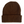 back view of a dark brown kids beanie on a white background. 