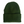Back view of an olive colored kids beanie on a white background. 