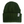 Front view of an olive colored beanie with a 'wild child' tag on a white background. 
