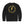 back of kids black sweatshirt that says 'Here for your daily dose of Chaos'. detail view. 