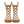 Front view of chocolate and white checkered children's rain boots with 'forever young' branding on a white background.