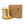 Golden and white checkered rain boots with a cardboard box branded with 'Denver James' on a white background. 