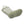 Detail image of green and white checkered colored children's rain boot focusing on the sole with texture and size stamped into the bottom on a white background. 