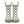 Front view of green and white checkered children's rain boots with 'forever young' branding and grip handles for easy slip on, on a white background.