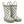 Front 3/4 view of green and white checkered children's rain boots with 'forever young' branding and grip handles for easy slip on, on a white background.