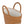 Detail image of chocolate colored children's rain boot focusing on the interior and the pull handles on a white background. 