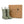 Sage colored children's rain boots with a cardboard box branded with 'Denver James' on a white background. 