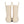 Back view of a pair of sand colored rain boots for children on white. Showing pull handles for easy slip on. 