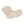 Detail shot of sand colored children's rain boot focusing on the sole of the boot with the size stamped into the bottom. 