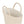 Detail view of Sand colored children's rain boots with with pull handles for easy slip on and soft lining on a white background. 