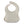 Back view of a light grey silicone bib on a white background with '#denverjamesbabe' text and 'x @alectreffs' in white text. 