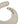 Close-up of an light grey silicone bib with buttons labeled 'babe' on a white background