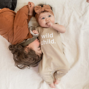 Romper - wild child. (oatmeal)