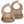 Two brown baby bibs with one saying 'feed me.' on a white background